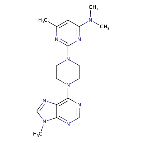 N,N,6-trimethyl-2-[4-(9-methyl-9H-purin-6-yl)piperazin-1-yl]pyrimidin-4-amine