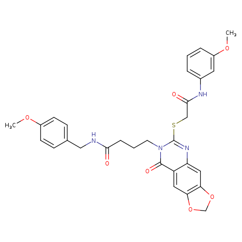 4-[6-({[(3-methoxyphenyl)carbamoyl]methyl}sulfanyl)-8-oxo-2H,7H,8H-[1,3]dioxolo[4,5-g]quinazolin-7-yl]-N-[(4-methoxyphenyl)methyl]butanamide