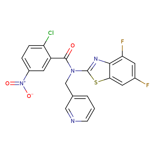 2-chloro-N-(4,6-difluoro-1,3-benzothiazol-2-yl)-5-nitro-N-[(pyridin-3-yl)methyl]benzamide