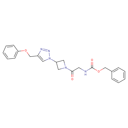 benzyl N-(2-oxo-2-{3-[4-(phenoxymethyl)-1H-1,2,3-triazol-1-yl]azetidin-1-yl}ethyl)carbamate