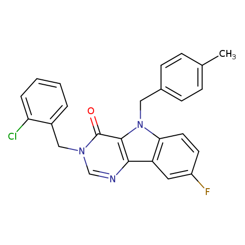 3-[(2-chlorophenyl)methyl]-8-fluoro-5-[(4-methylphenyl)methyl]-3H,4H,5H-pyrimido[5,4-b]indol-4-one