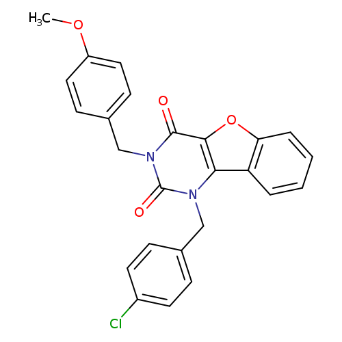 3-[(4-chlorophenyl)methyl]-5-[(4-methoxyphenyl)methyl]-8-oxa-3,5-diazatricyclo[7.4.0.0^{2,7}]trideca-1(9),2(7),10,12-tetraene-4,6-dione