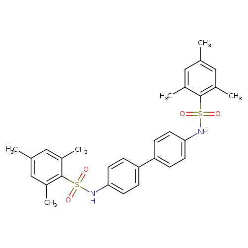 2,4,6-trimethyl-N-[4'-(2,4,6-trimethylbenzenesulfonamido)-[1,1'-biphenyl]-4-yl]benzene-1-sulfonamide