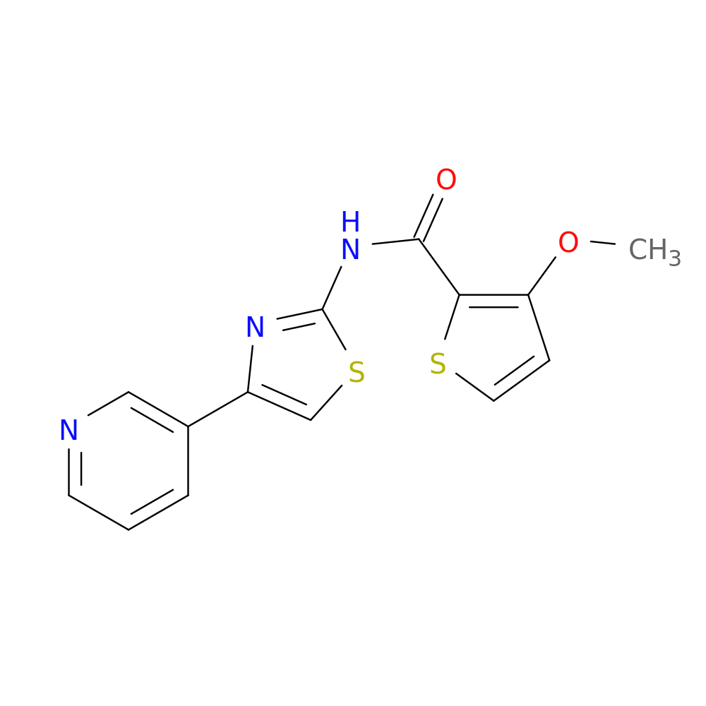 3-methoxy-N-[4-(pyridin-3-yl)-1,3-thiazol-2-yl]thiophene-2-carboxamide