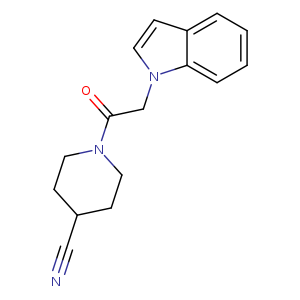 1-[2-(1H-indol-1-yl)acetyl]piperidine-4-carbonitrile
