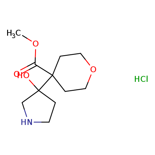 methyl 4-(3-hydroxypyrrolidin-3-yl)oxane-4-carboxylate hydrochloride