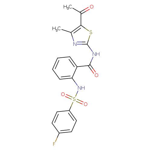 N-(5-acetyl-4-methyl-1,3-thiazol-2-yl)-2-(4-fluorobenzenesulfonamido)benzamide