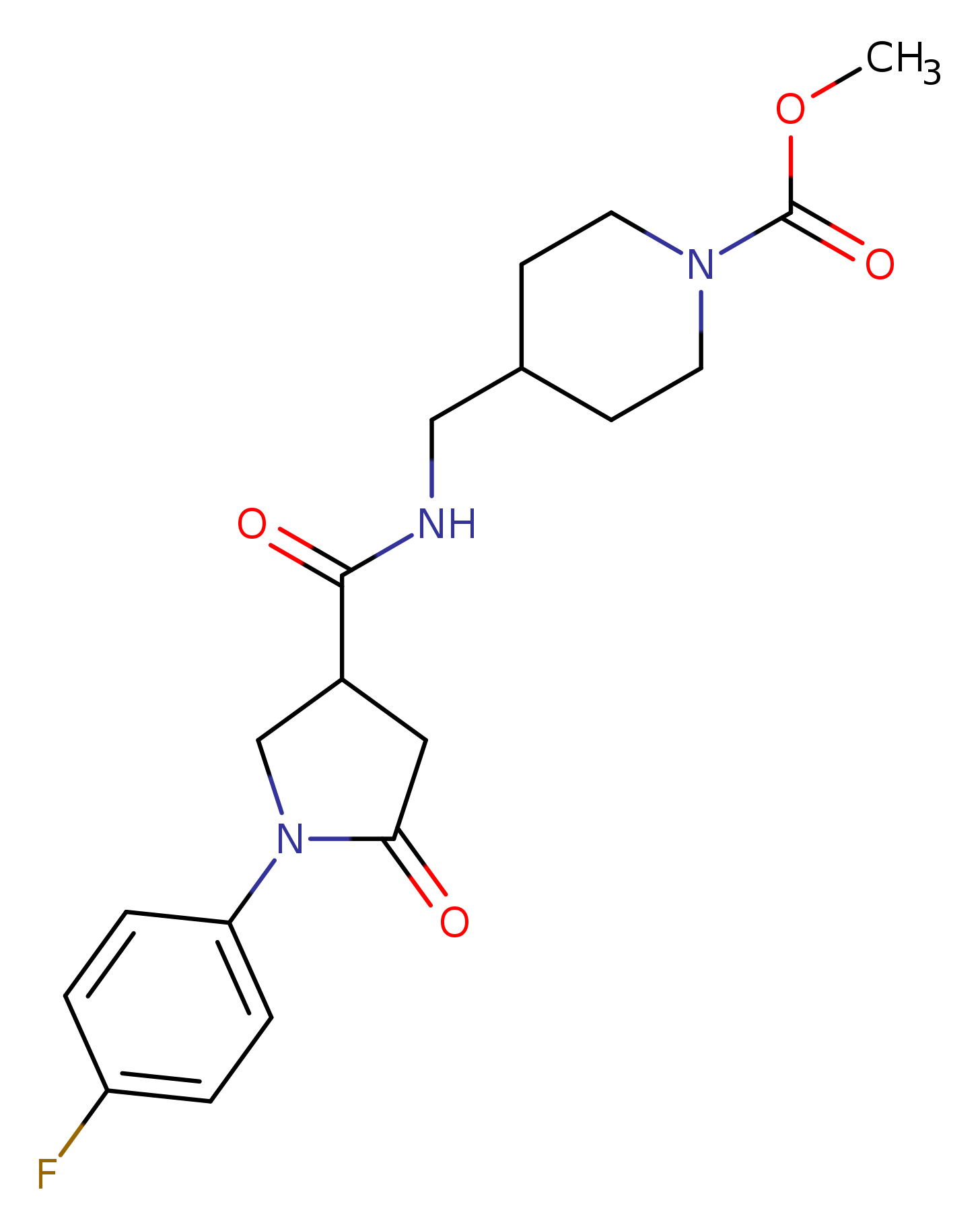 methyl 4-({[1-(4-fluorophenyl)-5-oxopyrrolidin-3-yl]formamido}methyl)piperidine-1-carboxylate