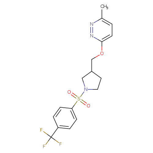 3-methyl-6-({1-[4-(trifluoromethyl)benzenesulfonyl]pyrrolidin-3-yl}methoxy)pyridazine