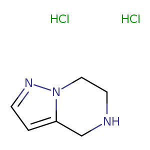 Pyrazolo[1,5-a]pyrazine, 4,5,6,7-tetrahydro-, hydrochloride (1:2)