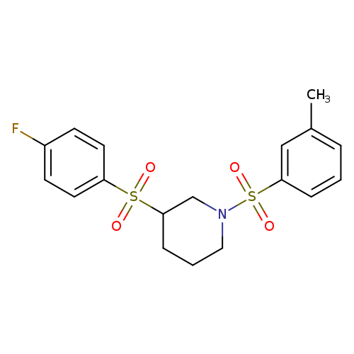 3-(4-fluorobenzenesulfonyl)-1-(3-methylbenzenesulfonyl)piperidine