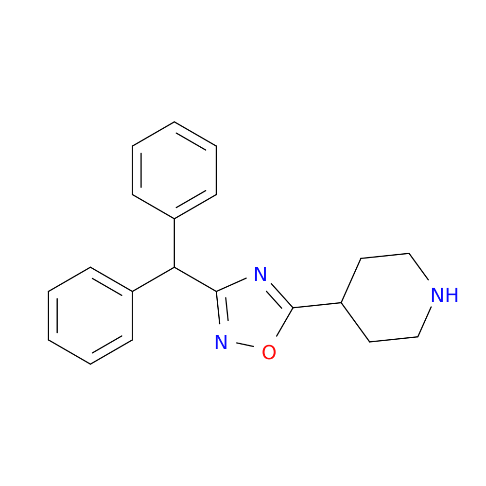 3-Benzhydryl-5-(piperidin-4-yl)-1,2,4-oxadiazole