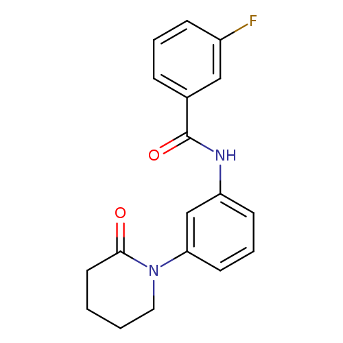 3-fluoro-N-[3-(2-oxopiperidin-1-yl)phenyl]benzamide