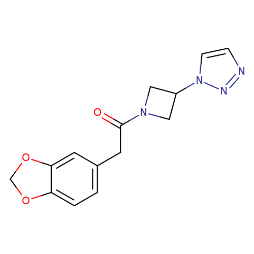 2-(2H-1,3-benzodioxol-5-yl)-1-[3-(1H-1,2,3-triazol-1-yl)azetidin-1-yl]ethan-1-one