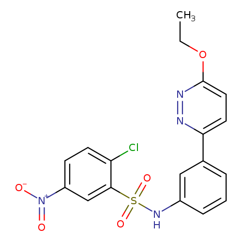 2-chloro-N-[3-(6-ethoxypyridazin-3-yl)phenyl]-5-nitrobenzene-1-sulfonamide