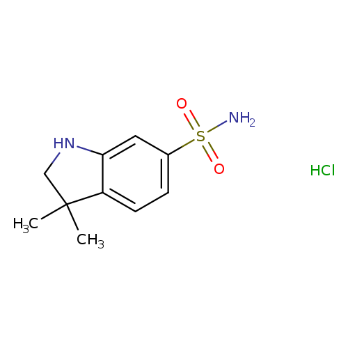3,3-dimethyl-2,3-dihydro-1H-indole-6-sulfonamide hydrochloride