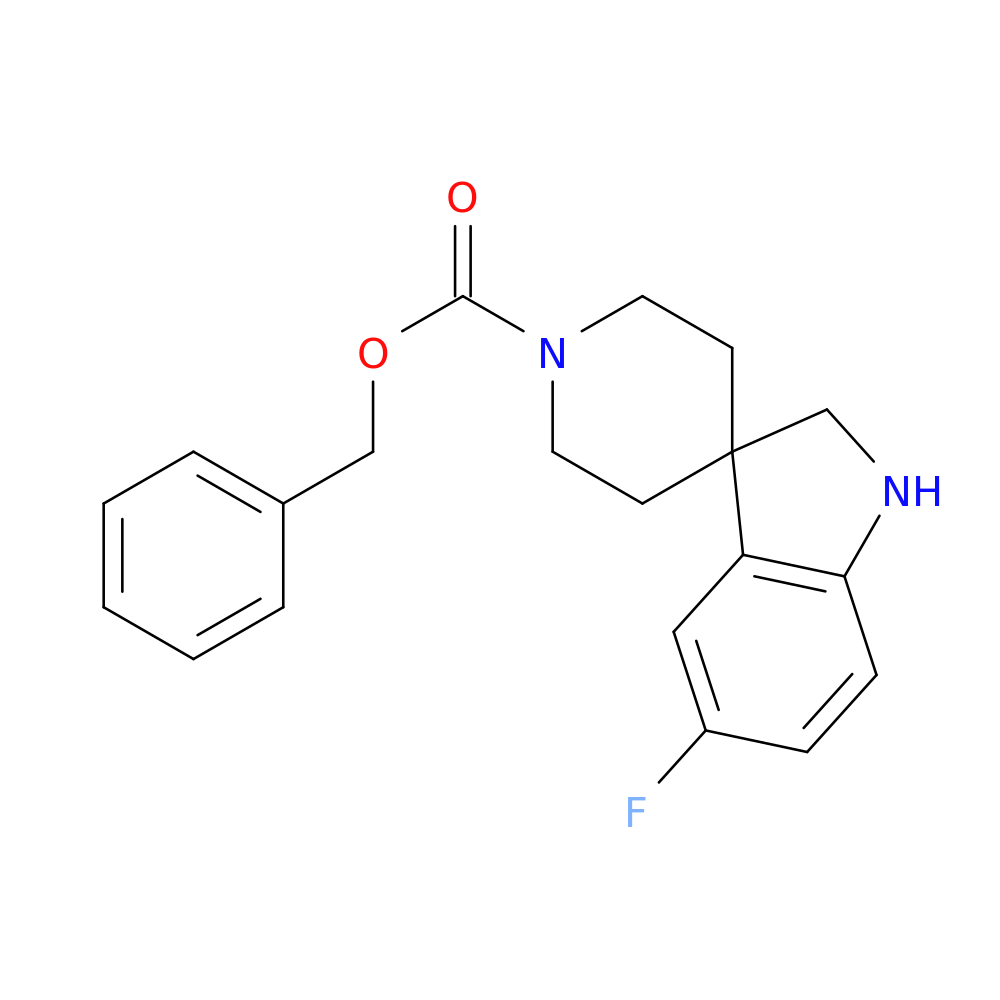 Spiro[3H-indole-3,4'-piperidine]-1'-carboxylic acid, 5-fluoro-1,2-dihydro-, phenylmethyl ester
