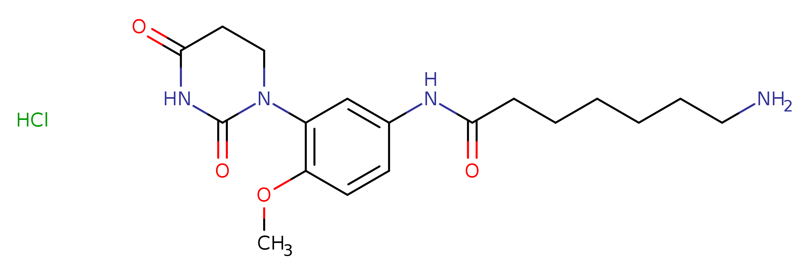 7-amino-N-[3-(2,4-dioxo-1,3-diazinan-1-yl)-4-methoxyphenyl]heptanamide hydrochloride