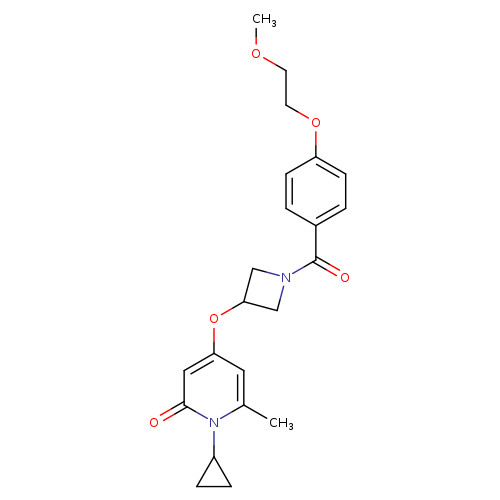 1-cyclopropyl-4-({1-[4-(2-methoxyethoxy)benzoyl]azetidin-3-yl}oxy)-6-methyl-1,2-dihydropyridin-2-one