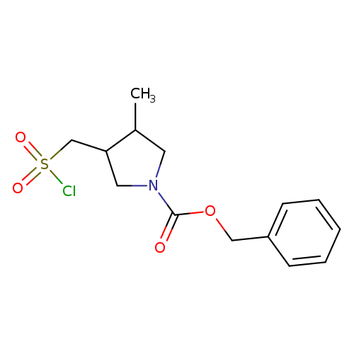 benzyl 3-[(chlorosulfonyl)methyl]-4-methylpyrrolidine-1-carboxylate