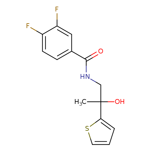 3,4-difluoro-N-[2-hydroxy-2-(thiophen-2-yl)propyl]benzamide