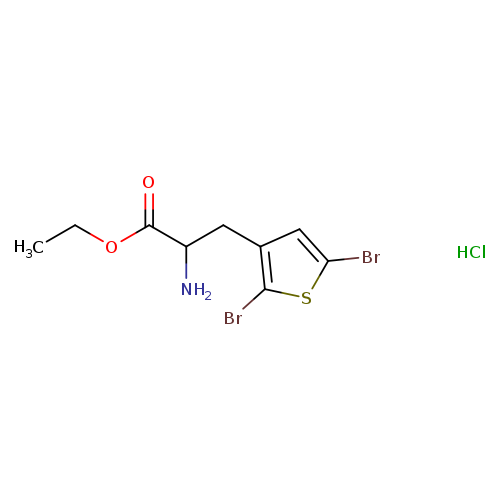 ethyl 2-amino-3-(2,5-dibromothiophen-3-yl)propanoate hydrochloride