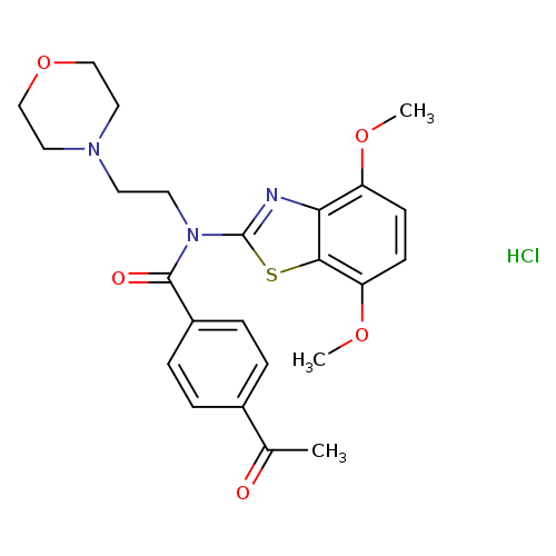 4-acetyl-N-(4,7-dimethoxy-1,3-benzothiazol-2-yl)-N-[2-(morpholin-4-yl)ethyl]benzamide hydrochloride