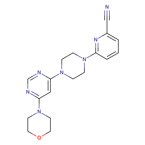 6-{4-[6-(morpholin-4-yl)pyrimidin-4-yl]piperazin-1-yl}pyridine-2-carbonitrile