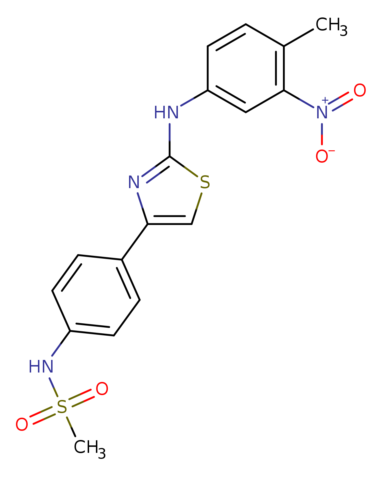 N-(4-{2-[(4-methyl-3-nitrophenyl)amino]-1,3-thiazol-4-yl}phenyl)methanesulfonamide