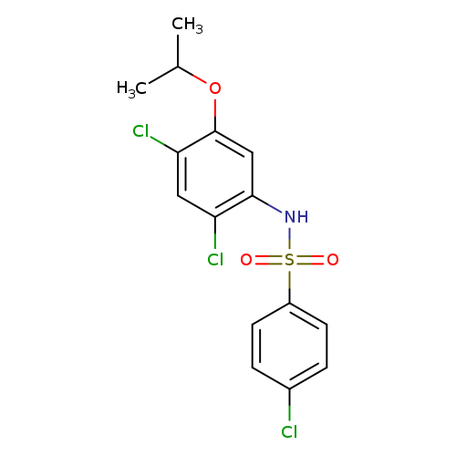 4-chloro-N-[2,4-dichloro-5-(propan-2-yloxy)phenyl]benzene-1-sulfonamide