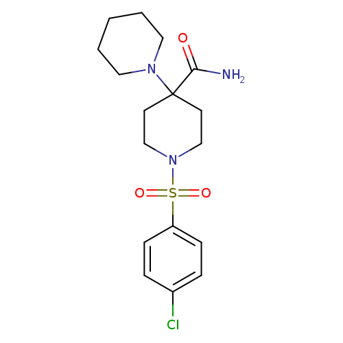 1'-(4-chlorobenzenesulfonyl)-[1,4'-bipiperidine]-4'-carboxamide