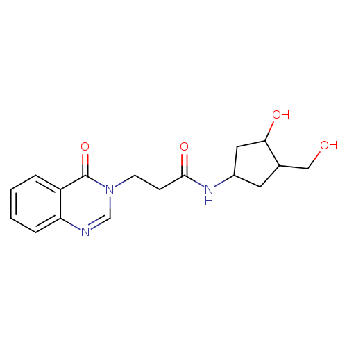 N-[3-hydroxy-4-(hydroxymethyl)cyclopentyl]-3-(4-oxo-3,4-dihydroquinazolin-3-yl)propanamide