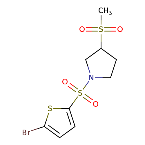 1-[(5-bromothiophen-2-yl)sulfonyl]-3-methanesulfonylpyrrolidine