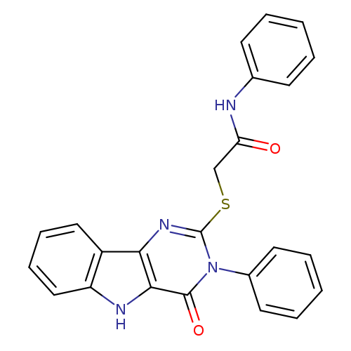 2-({4-oxo-3-phenyl-3H,4H,5H-pyrimido[5,4-b]indol-2-yl}sulfanyl)-N-phenylacetamide