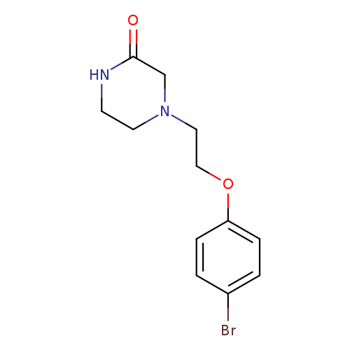 4-[2-(4-bromophenoxy)ethyl]piperazin-2-one