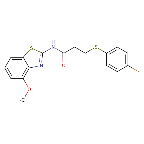 3-[(4-fluorophenyl)sulfanyl]-N-(4-methoxy-1,3-benzothiazol-2-yl)propanamide