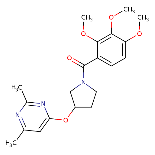 2,4-dimethyl-6-{[1-(2,3,4-trimethoxybenzoyl)pyrrolidin-3-yl]oxy}pyrimidine