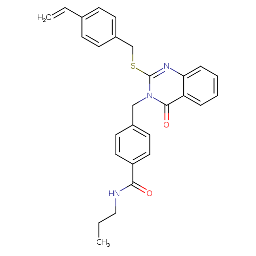 4-[(2-{[(4-ethenylphenyl)methyl]sulfanyl}-4-oxo-3,4-dihydroquinazolin-3-yl)methyl]-N-propylbenzamide