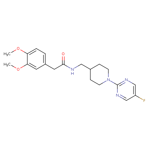 2-(3,4-dimethoxyphenyl)-N-{[1-(5-fluoropyrimidin-2-yl)piperidin-4-yl]methyl}acetamide