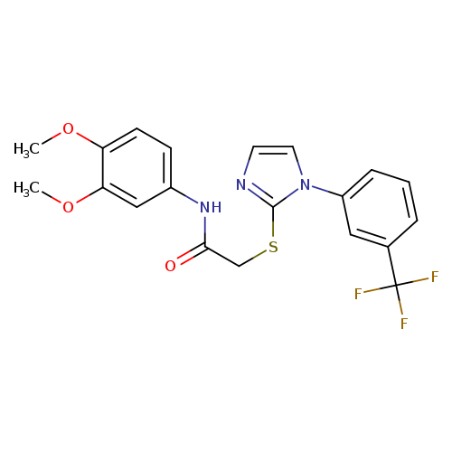 N-(3,4-dimethoxyphenyl)-2-({1-[3-(trifluoromethyl)phenyl]-1H-imidazol-2-yl}sulfanyl)acetamide