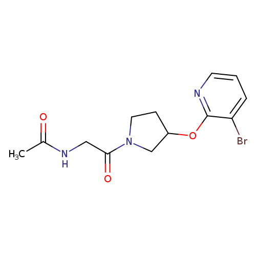N-(2-{3-[(3-bromopyridin-2-yl)oxy]pyrrolidin-1-yl}-2-oxoethyl)acetamide