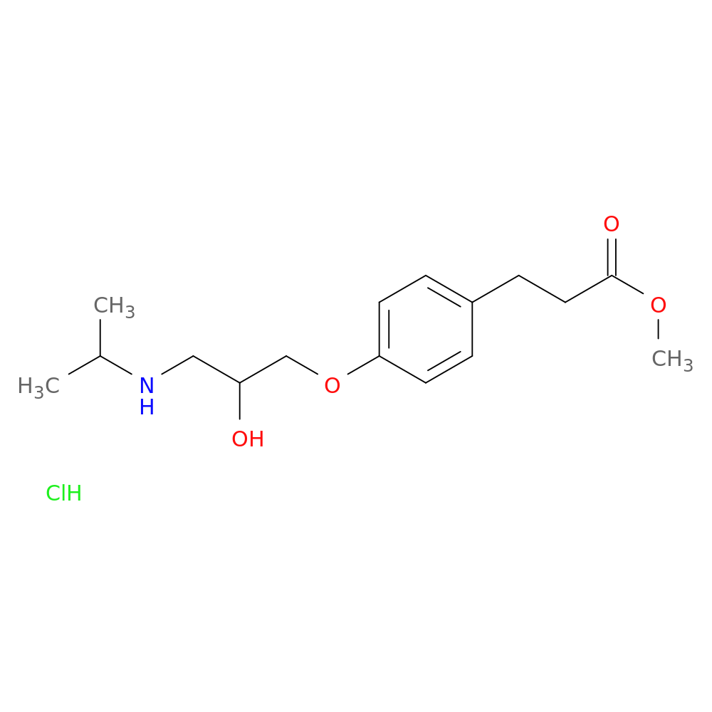 Benzenepropanoic acid, 4-[2-hydroxy-3-[(1-methylethyl)amino]propoxy]-, methyl ester, hydrochloride (1:1)