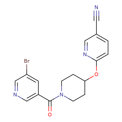 6-{[1-(5-bromopyridine-3-carbonyl)piperidin-4-yl]oxy}pyridine-3-carbonitrile