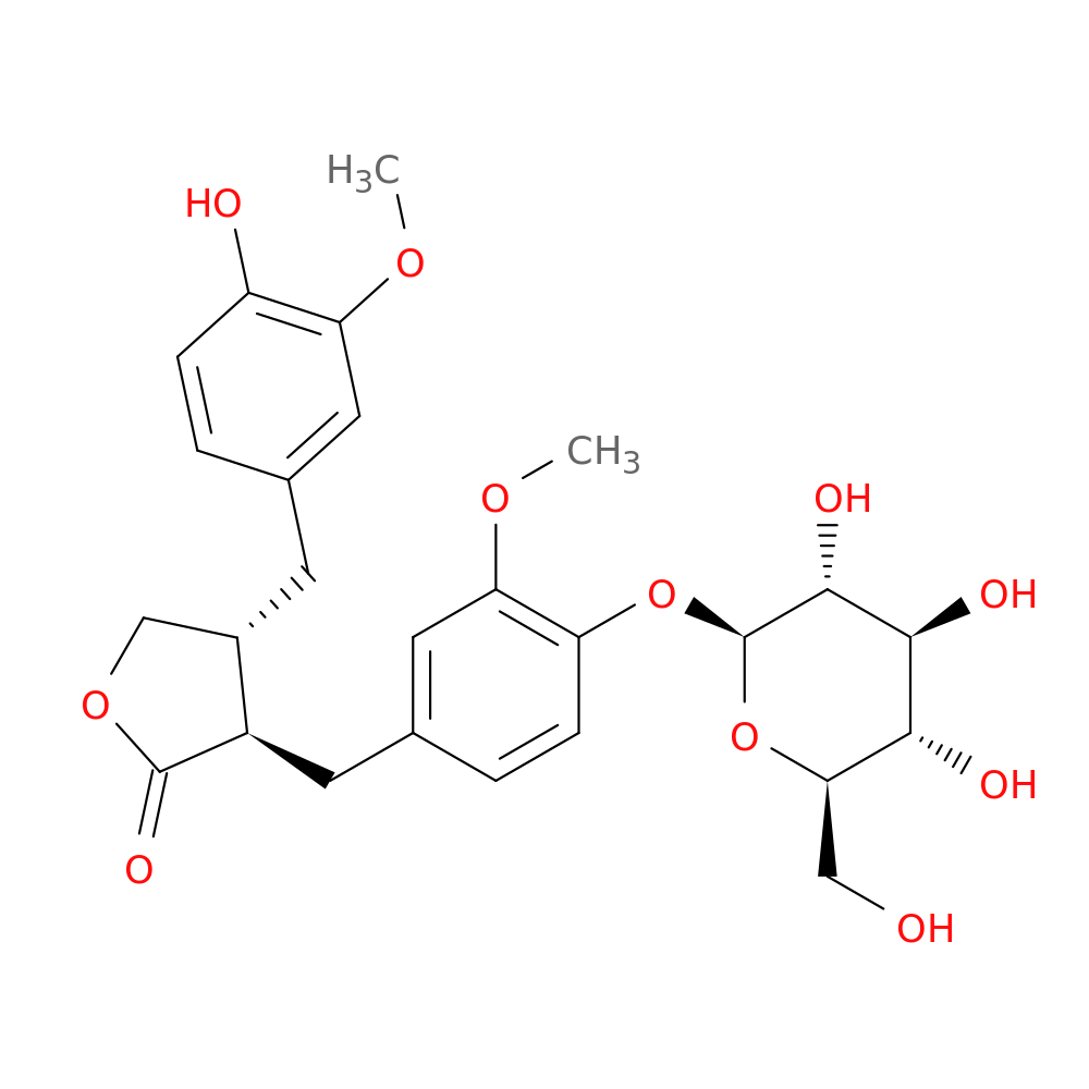 (3R,4R)-4-(4-Hydroxy-3-methoxybenzyl)-3-(3-methoxy-4-(((2S,3R,4S,5S,6R)-3,4,5-trihydroxy-6-(hydroxymethyl)tetrahydro-2H-pyran-2-yl)oxy)benzyl)dihydrofuran-2(3H)-one