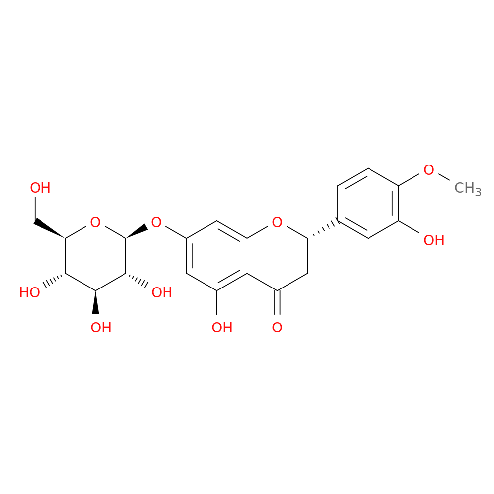 4H-1-Benzopyran-4-one, 7-(β-D-glucopyranosyloxy)-2,3-dihydro-5-hydroxy-2-(3-hydroxy-4-methoxyphenyl)-, (2S)-