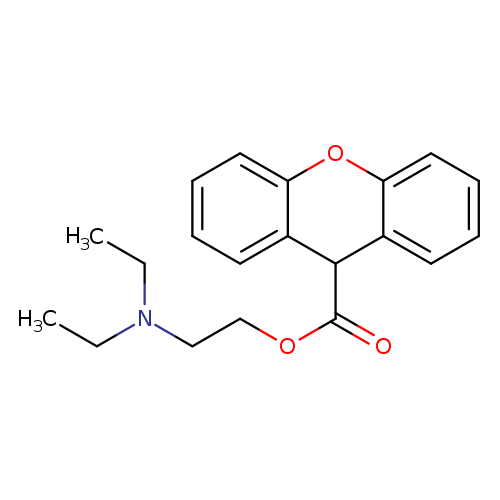 9H-Xanthene-9-carboxylic acid, 2-(diethylamino)ethyl ester