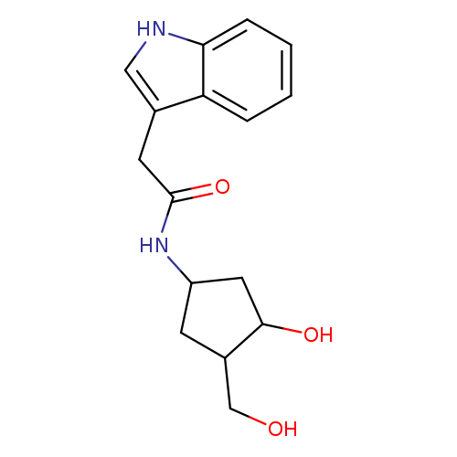 N-[3-hydroxy-4-(hydroxymethyl)cyclopentyl]-2-(1H-indol-3-yl)acetamide