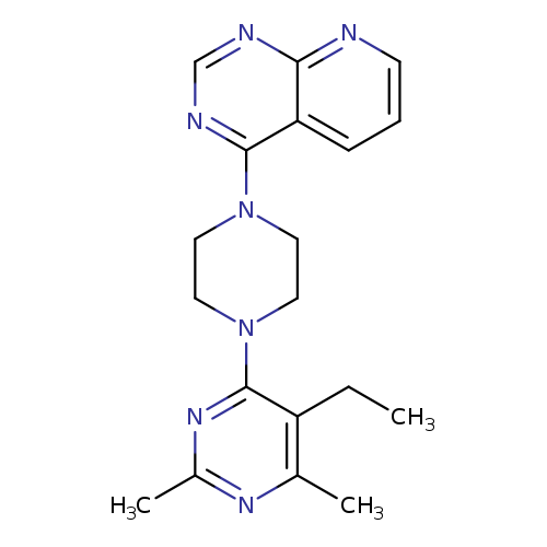 5-ethyl-2,4-dimethyl-6-(4-{pyrido[2,3-d]pyrimidin-4-yl}piperazin-1-yl)pyrimidine