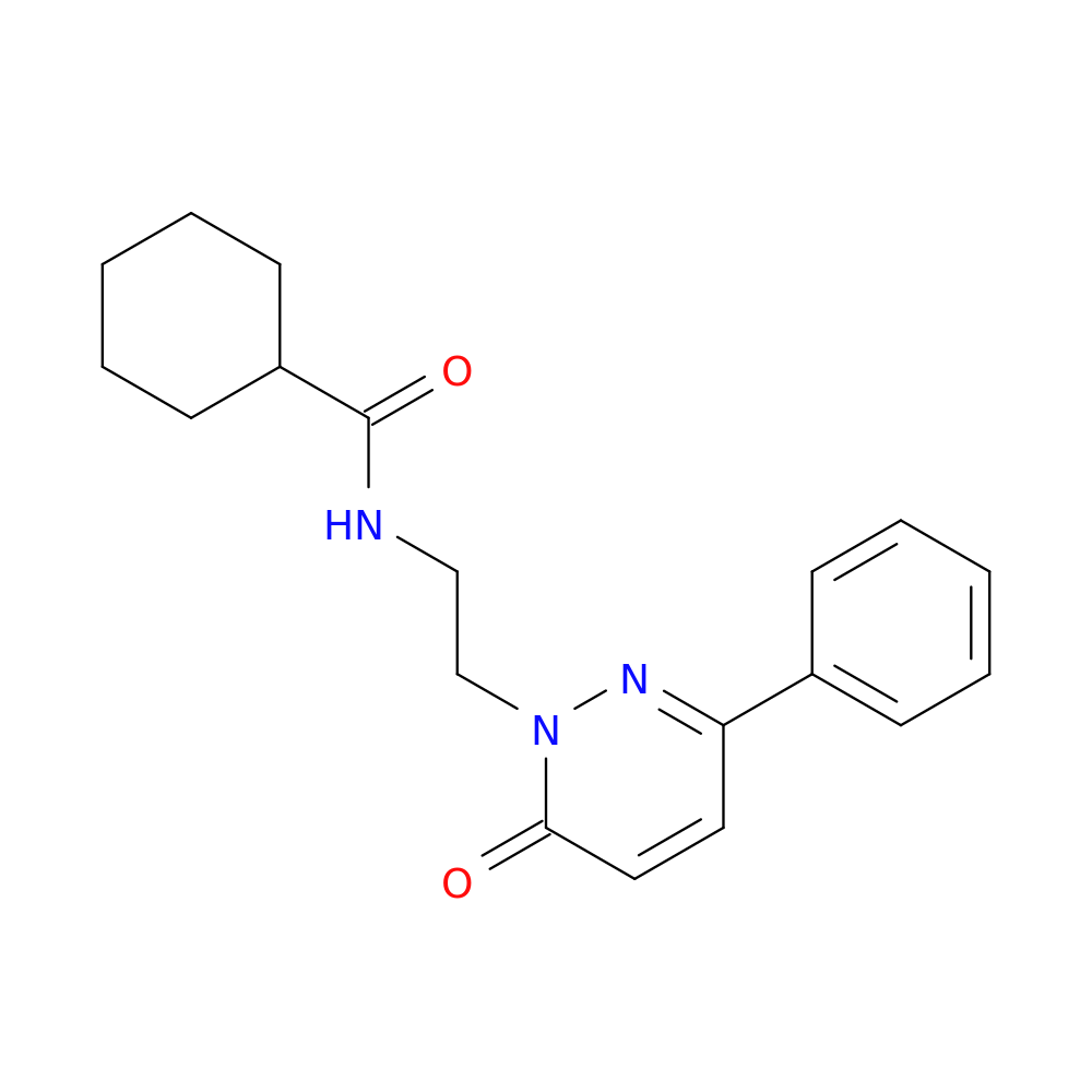 N-[2-(6-oxo-3-phenyl-1,6-dihydropyridazin-1-yl)ethyl]cyclohexanecarboxamide