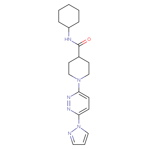 N-cyclohexyl-1-[6-(1H-pyrazol-1-yl)pyridazin-3-yl]piperidine-4-carboxamide